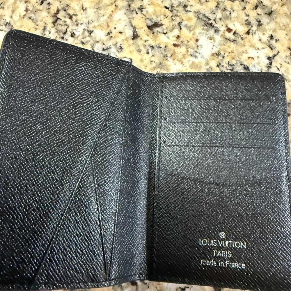 Pre - Owned Louis Vuitton Graphite Color Checkered Card Holder - Picture 3 of 3